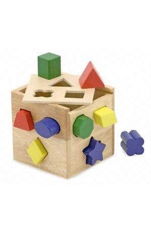 Shape Sorting Cube: cubo para clasificar formas (10575)