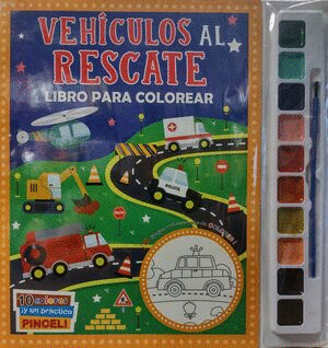 Vehiculos al rescate: Libro para colorear