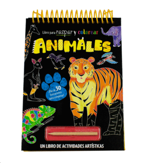 Libro para raspar y colorear: Animales