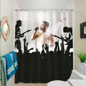 Rock Star: cortina de baño
