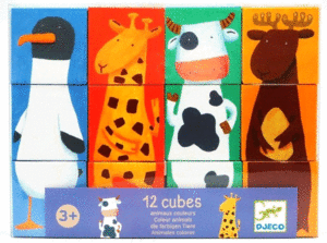 Colour animals: juego didáctico de cubos