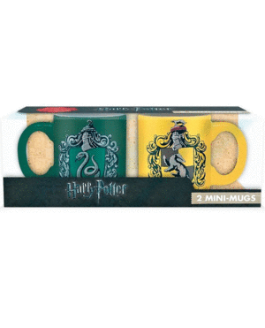 Harry Potter, Slytherin & Hufflepuff: tazas para café espresso (set de 2 piezas)