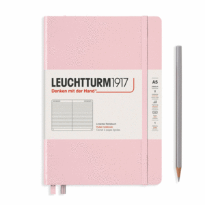 Leuchtturm, Medium (A5) Ruled, Hardcover, Muted Colours Powder: libreta rayada, 251 hojas numeradas