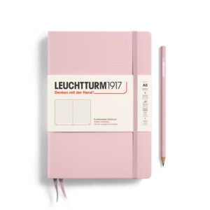 Leuchtturum, Medium (A5) Dotted, Hardcover, Muted Colours Powder: libreta punteada, 251 hojas numeradas