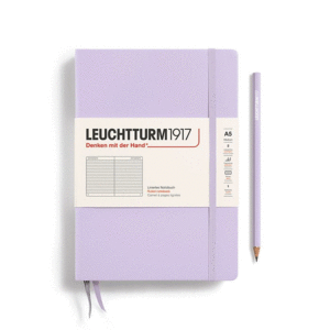 Leuchtturm, Hardcover Medium (A5), Ruled, Lilac: libreta rayada, 251 hojas numeradas