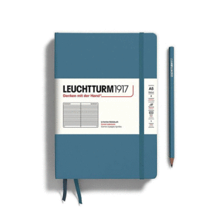 Leuchtturm, Paperback (B6+) Ruled, Softcover, Stone Blue: libreta rayada, 123 hojas numeradas