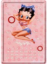 Betty Boop: calendario metálico (16403)