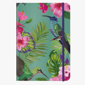 Cedon, Medium (A5), Dotted, Soft Cover, Flower Bird: libreta punteada