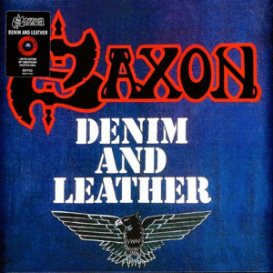 Denim And Leather: Red Black Splatter (LP)