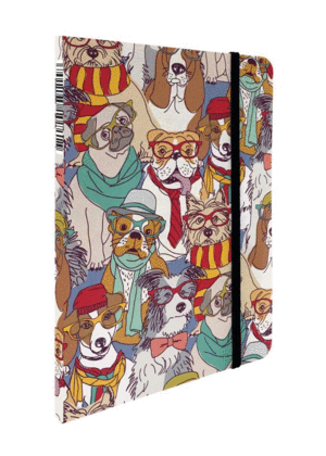 Perros, mosaico: libreta