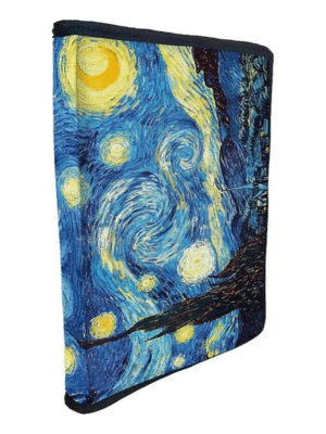 Van Gogh, la noche estrellada: portalibros de tela