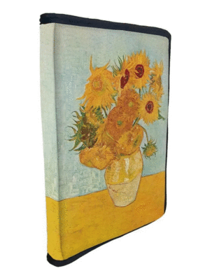 Van Gogh, girasoles: portalibros de tela