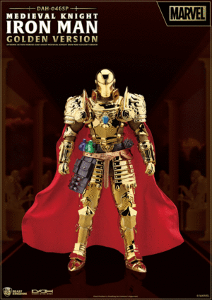 Marvel, Medieval Knight Iron Man, Golden Version: figura artículada coleccionable