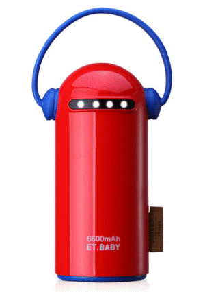 ET. Baby Red: batería portátil 6,600 mA.