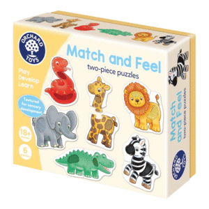 Match and Feel: set de 6 rompecabezas de 2 piezas
