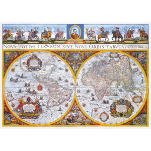 Mapa antiguo: rompecabezas de madera 1000 piezas
