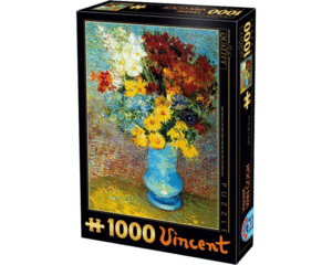 Van Gogh, Flowers In Blue Vase: rompecabezas 1000 piezas