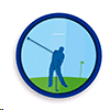 Golfer: reloj de pared (CL35)