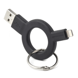 Charge & Sync Keychain Black: llavero con cargador usb (US130-BK)