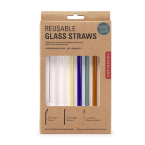 Colorful Reusable Glass Straws: 6 popotes reutilizables (CU279)