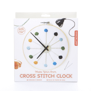 Cross Stitch Clock: reloj de pared (CL65)