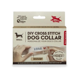 Kobe, DIY Cross Stitch Dog Collar Large: set de bordado y correa para mascota (DIG10)