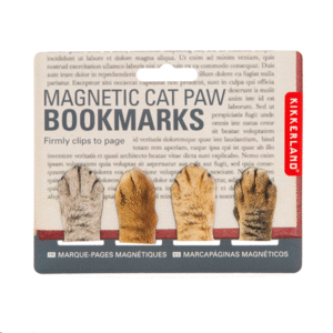 Magnetic Cat Paw Bookmarks: set de 4 separadores magnéticos (ST127)