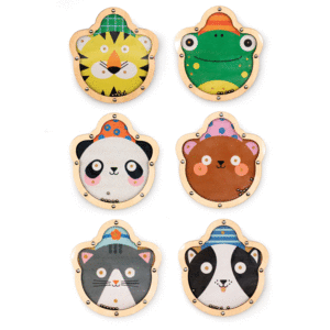 Kidoki, Double Sided Tilt & Roll Puzzle: set de 3 rompecabezas doble cara de rodamiento de balines (KID42-A-F)