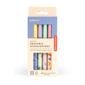 Erasable Highlighters, Yellow, Purple, Green & Pink: set de 4 marcatextos (INK28-A)