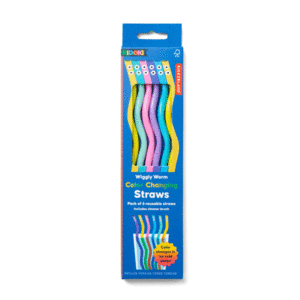 Kidoki, Wiggly Worm, Color Changing Straws: popotes cambia color (KID60)