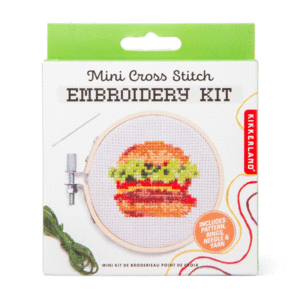 Mini Cross Stitch Embroidery Kit, Burger: kit de bordado (GG283)