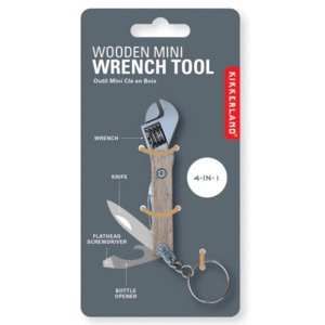Wooden Mini Wrench Tool: llavero multiusos (KR111)