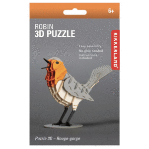 Robin, 3D Wooden Puzzle: rompecabezas de madera (GG289)