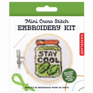 Mini Cross Stitch Embroidery Kit, Pickle: kit de bordado (GG295)