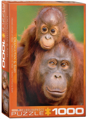 Orangutan & Baby: rompecabezas 1000 piezas