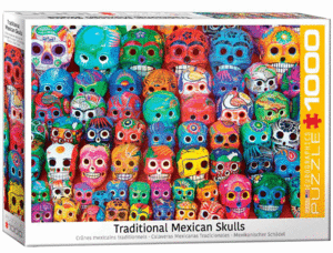 Traditional Mexican Skulls: rompecabezas 1000 piezas