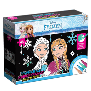 Frozen, aterciopelado: rompecabezas para colorear 24 piezas