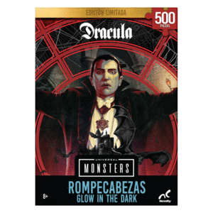 Universal Monsters, Dracula, Glow In The Dark: rompecabezas 500 piezas, edición limitada brilla en la oscuridad