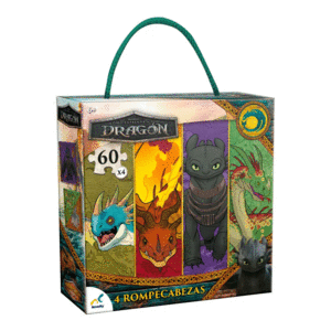 Cómo entrenar a tu dragón, 4 en 1: set de 4 rompecabezas 60 piezas