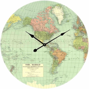 World Map: reloj de pared