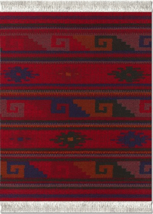 Deep Red Zapotec-Inspired MouseRug, The: mousepad (ZDR-1)