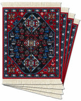 Persian Qashqai Carpet CoasterRug Set: portavasos (MQP-C)