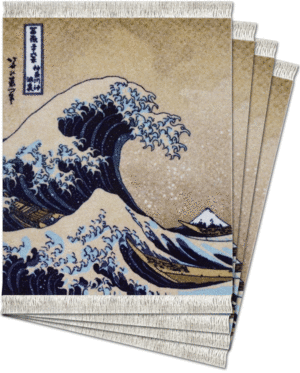 Great Wave off Kanagawa, The, CoasterRug: portavasos (AGW-C)