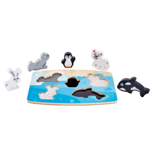 Polar Animal Tactile Puzzle: rompecabezas con textura