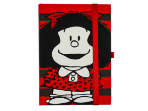 Mafalda, rojo: libreta pasta dura (Dos modelos)
