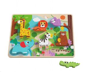 Animals, Chunky Puzzle: rompecabezas de madera