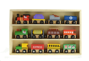 Train: set de figuras de madera