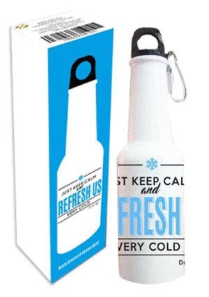 Just Keep Calm & Refresh Us: botella de aluminio 400 ml.