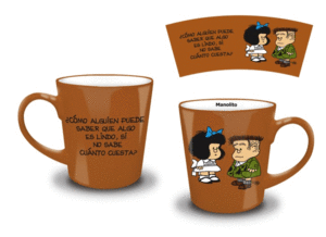Mafalda, Manolito, café: taza de cerámica