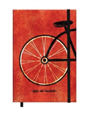 Bici naranja: libreta rayada 13x21cm.